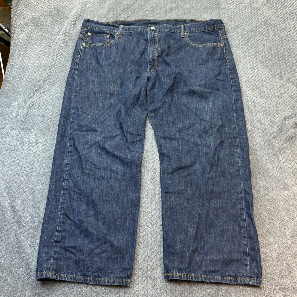 Levi's 569 Loose Straight‎ Jeans Mens 43x26 Blue Denim Dark Wash 005690127